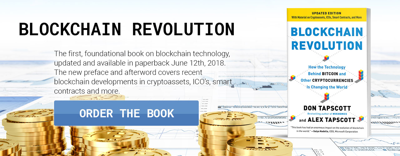 Order Blockchain Revolution - the first book to explain why blockchain technology will fundamentally change what we can achieve online, how we do it, and who can participate.