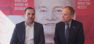 Don Tapscott explains blockchain technology to the Wall Street Journal at the World Economic Forum in Davos, 2016.