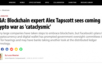 Q&A: Blockchain Expert Alex Tapscott Sees Coming Crypto War as ‘Cataclysmic’